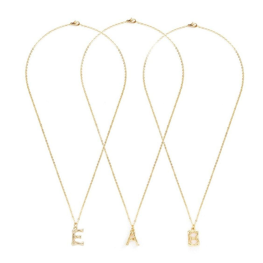 Bamboo Initial Necklace - Kiwi & Co