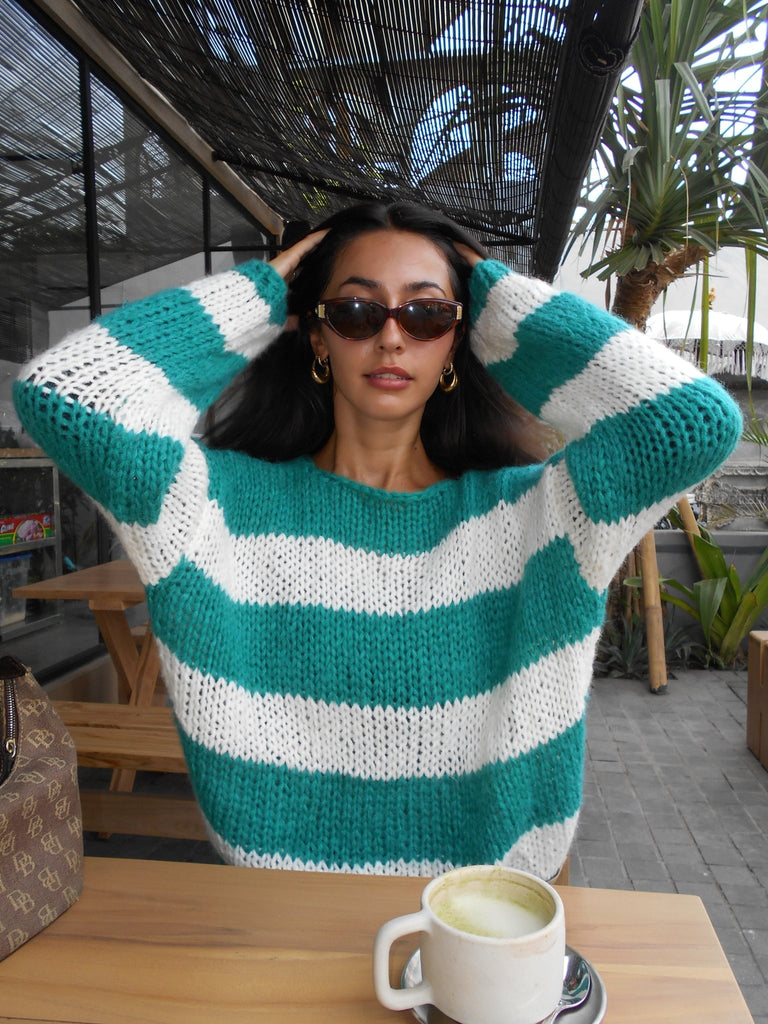 Forget Me Not Jumper in Green - Kiwi & Co