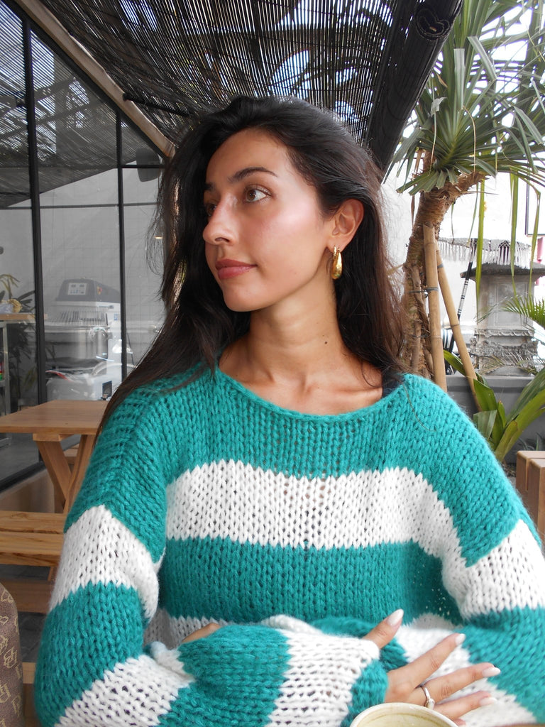 Forget Me Not Jumper in Green - Kiwi & Co