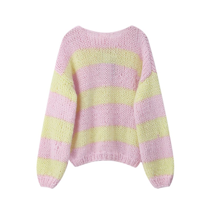 Forget Me Not Jumper in Yellow and Pink - Kiwi & Co