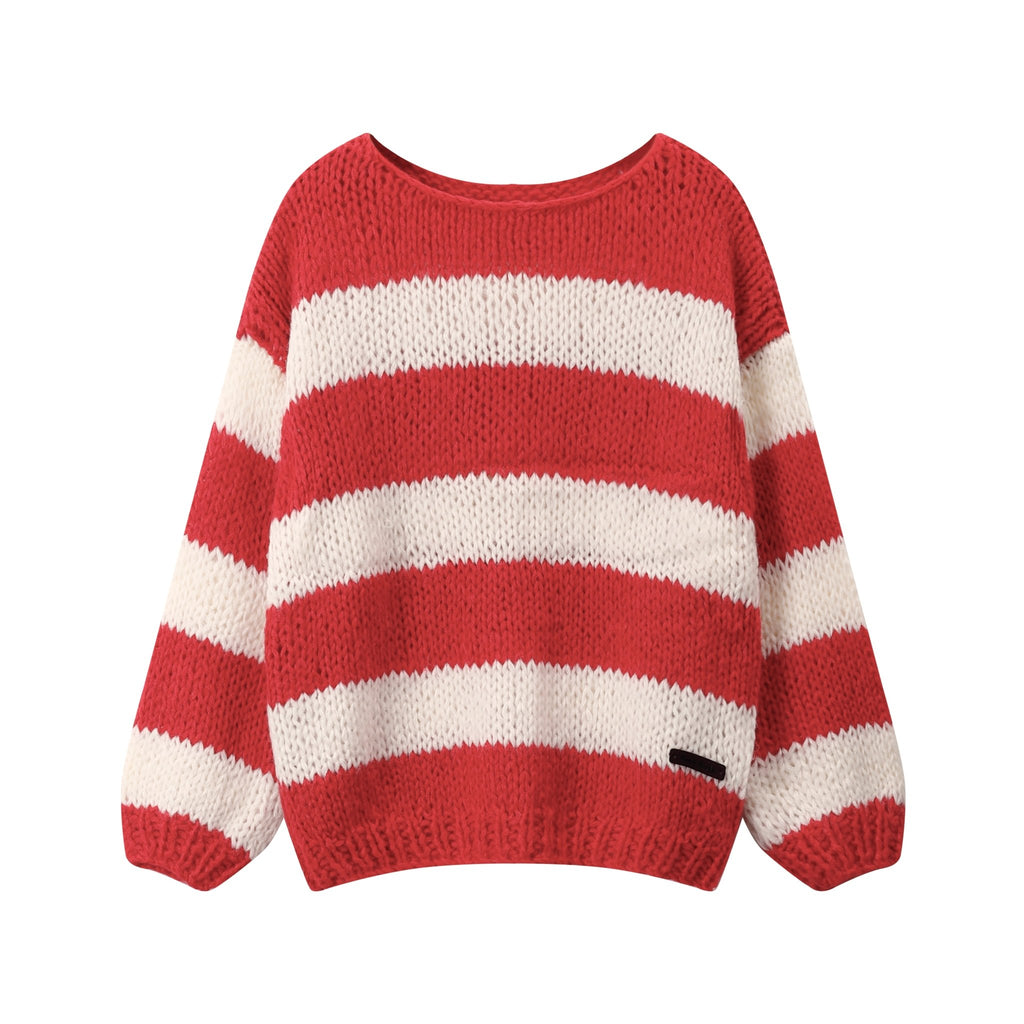 Forget Me Not Stripe Jumper in Red - Kiwi & Co