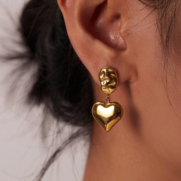 Love is a Secret Earrings in Gold - Kiwi & Co