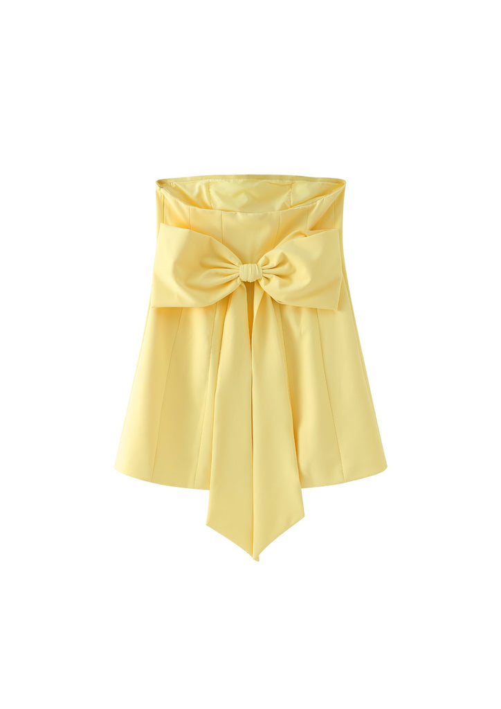PREORDER - Robyn Yellow Bow Dress - Kiwi & Co