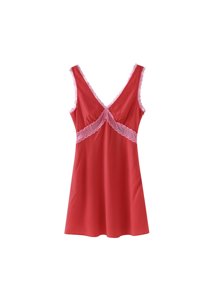 Red Charm Peony Mini Dress - Kiwi & Co