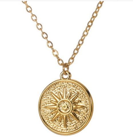 Sundial Necklace in Gold - Kiwi & Co
