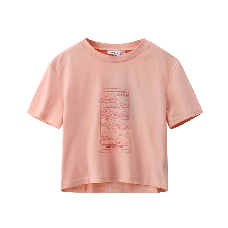 The Lovers Short Sleeve Baby Tee in Pink - Kiwi & Co