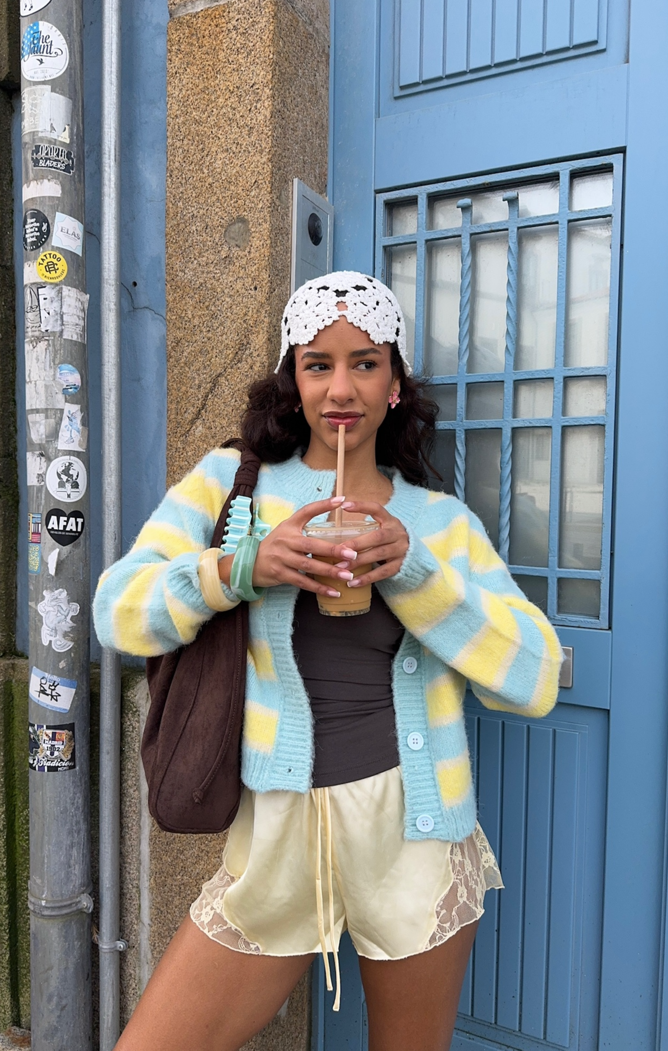 Coming Soon Blue & Yellow Darling Cardigan