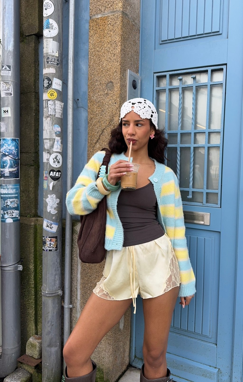 Blue & Yellow Darling Cardigan