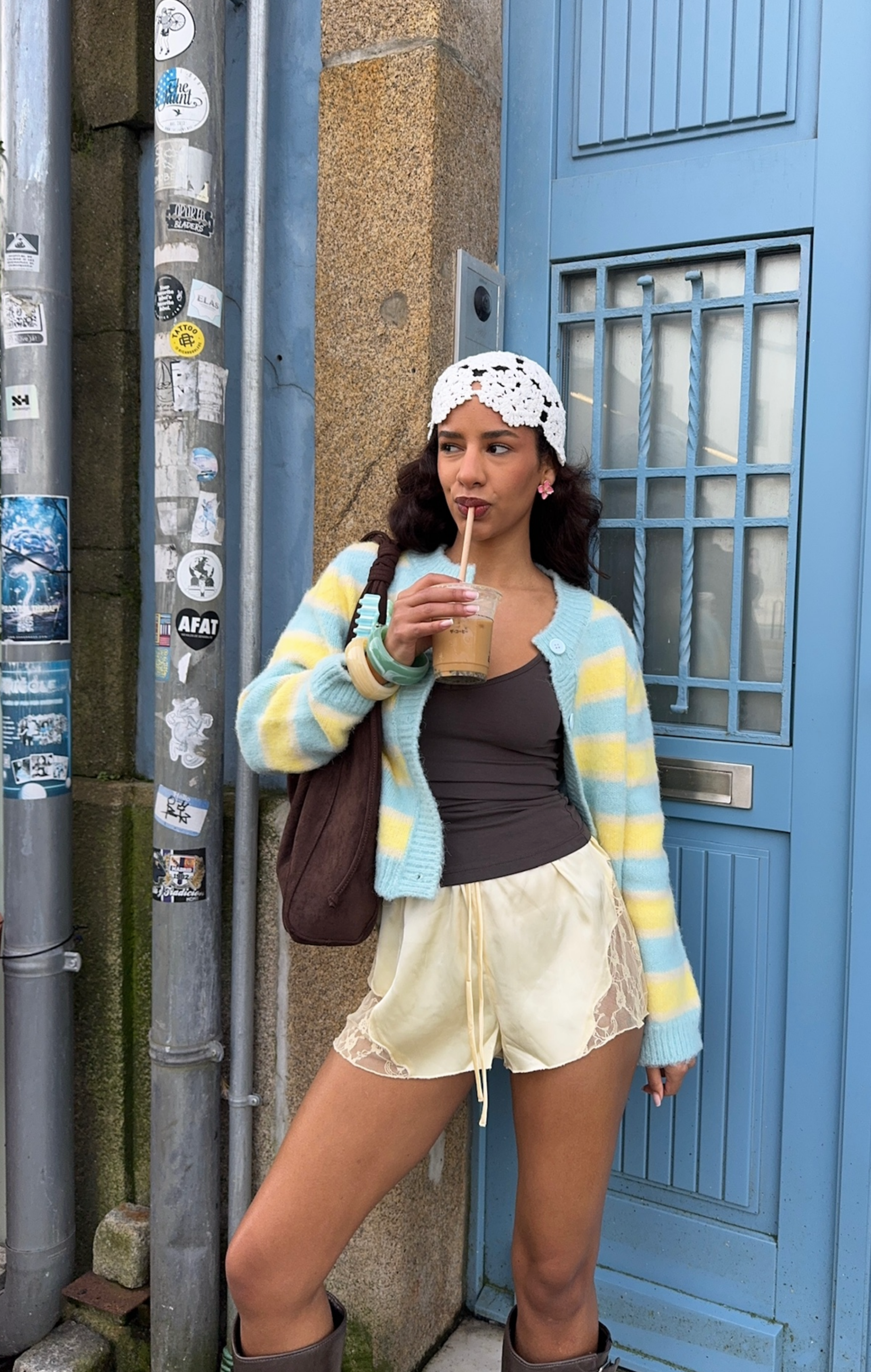 Blue & Yellow Darling Cardigan