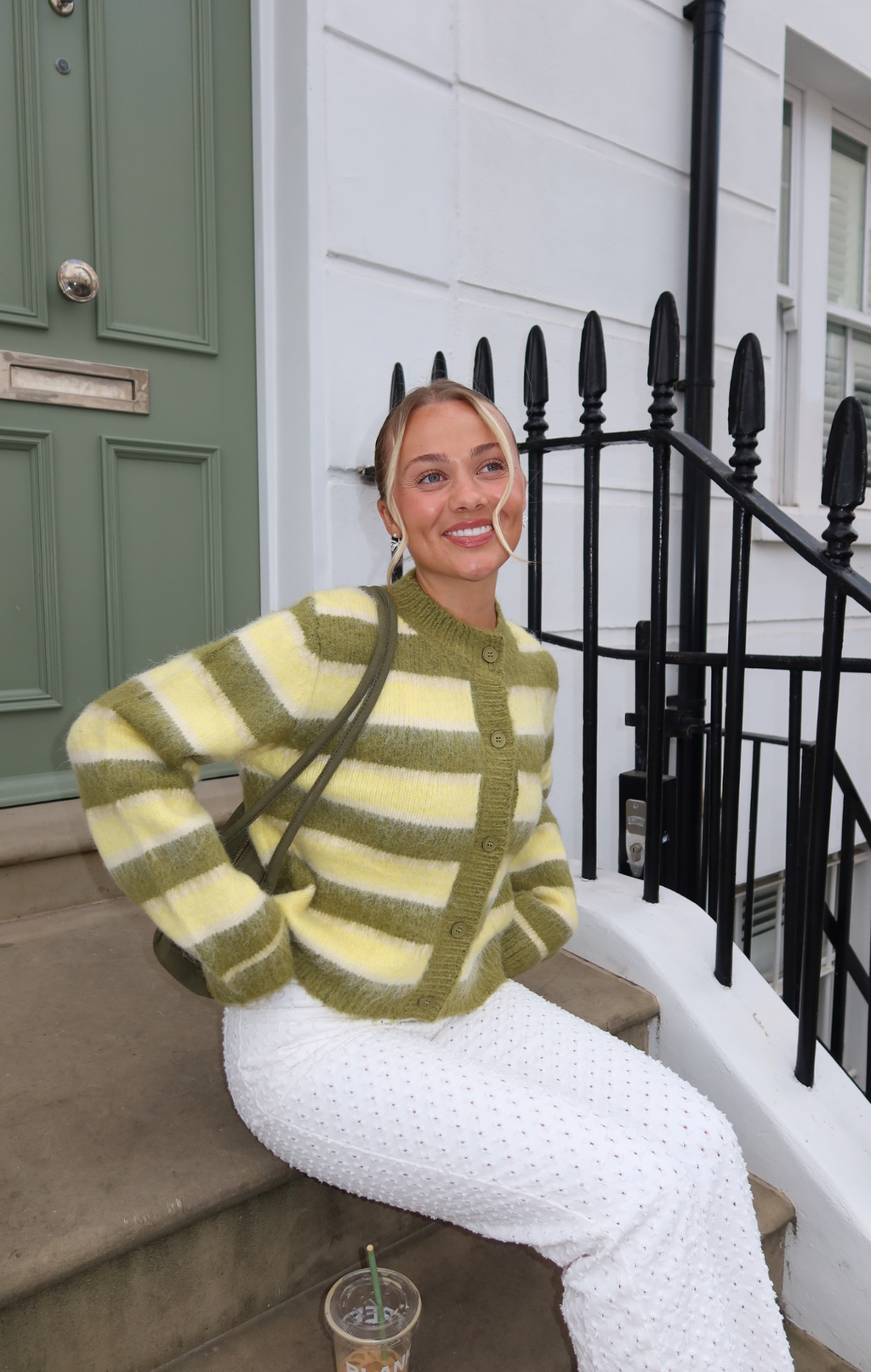 Green & Yellow Darling Cardigan