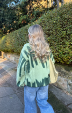 Double Green Poplar Paint Spill Jumper