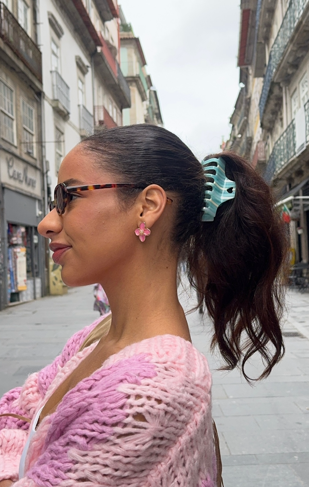 Sherbet Pinstripe Claw Clip