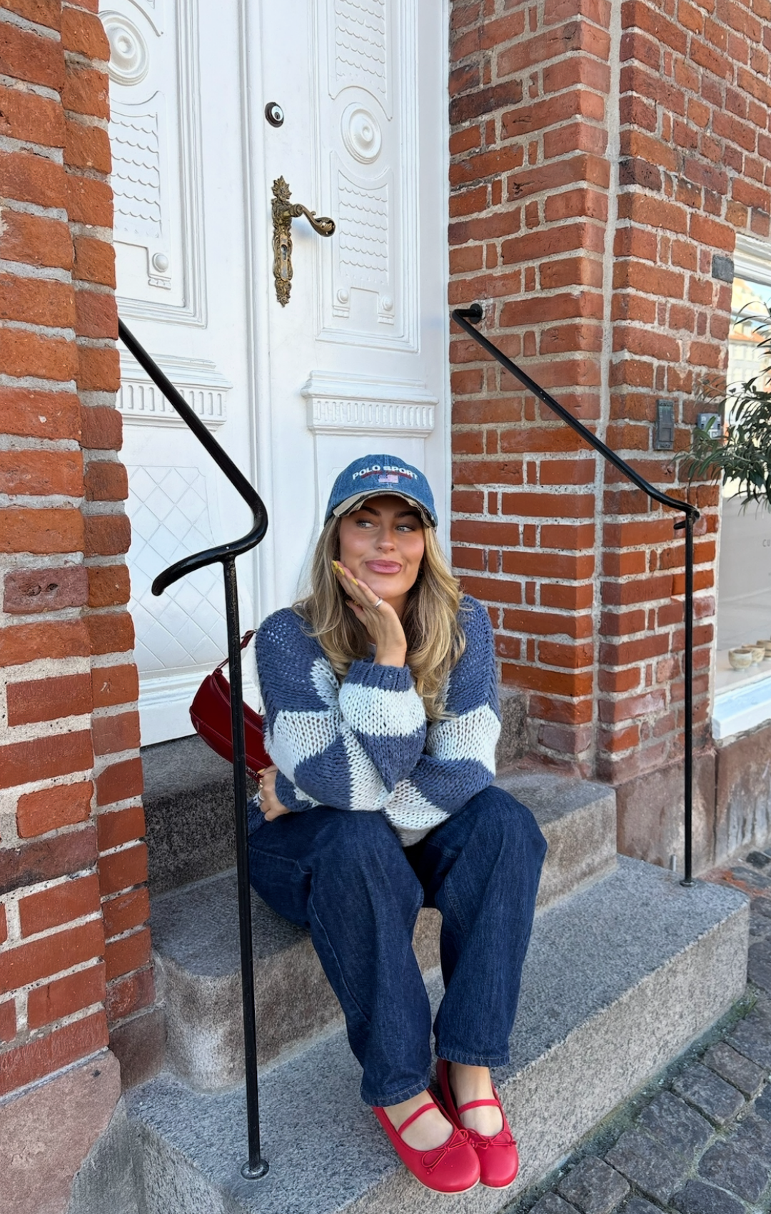 Navy Forget Me Not Stripe Jumper