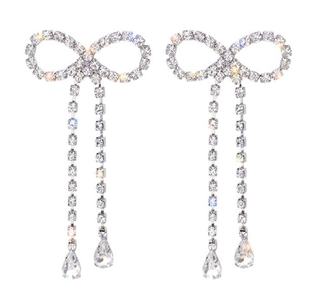 Sparkling Bow Drops - Kiwi & Co Earrings