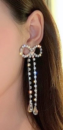 Sparkling Bow Drops - Kiwi & Co Earrings