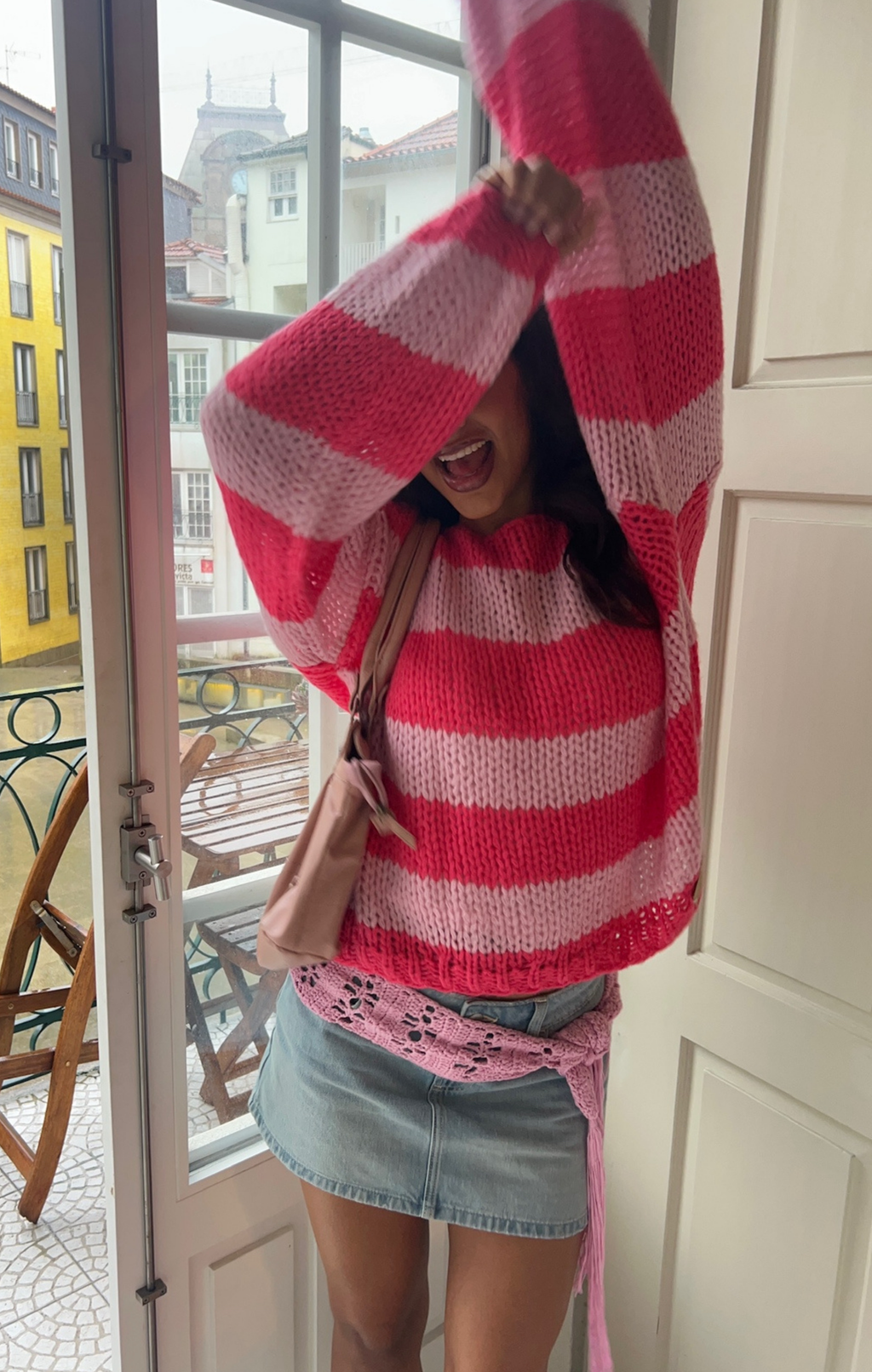 Double Pink Forget Me Not Jumper