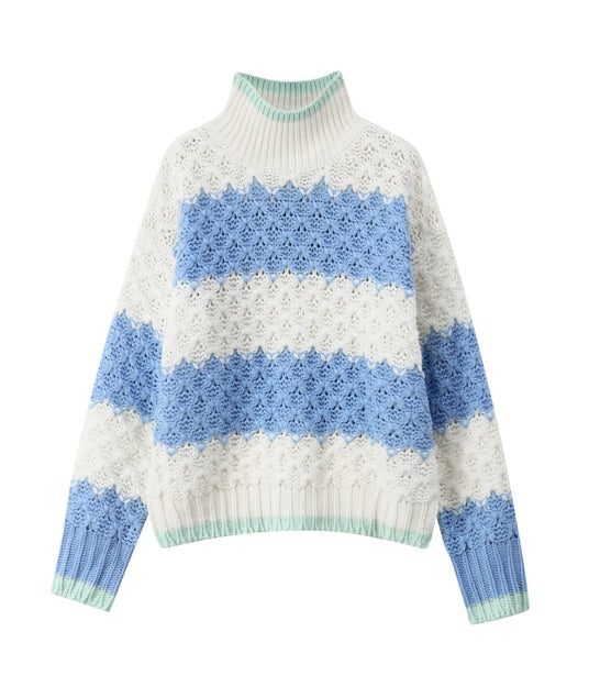 Cupid Cosy Jumper - Blue and White - Kiwi & Co Jumper