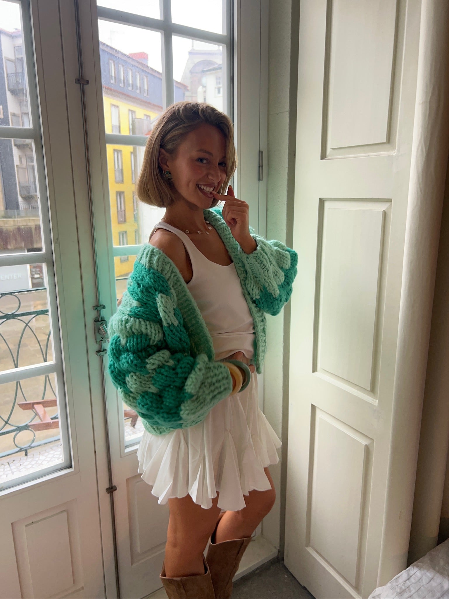 Mint Gelato Hugs & Kisses Cardigan