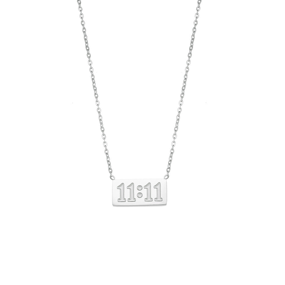 11:11 Make a Wish Silver Necklace - Kiwi & Co Necklace