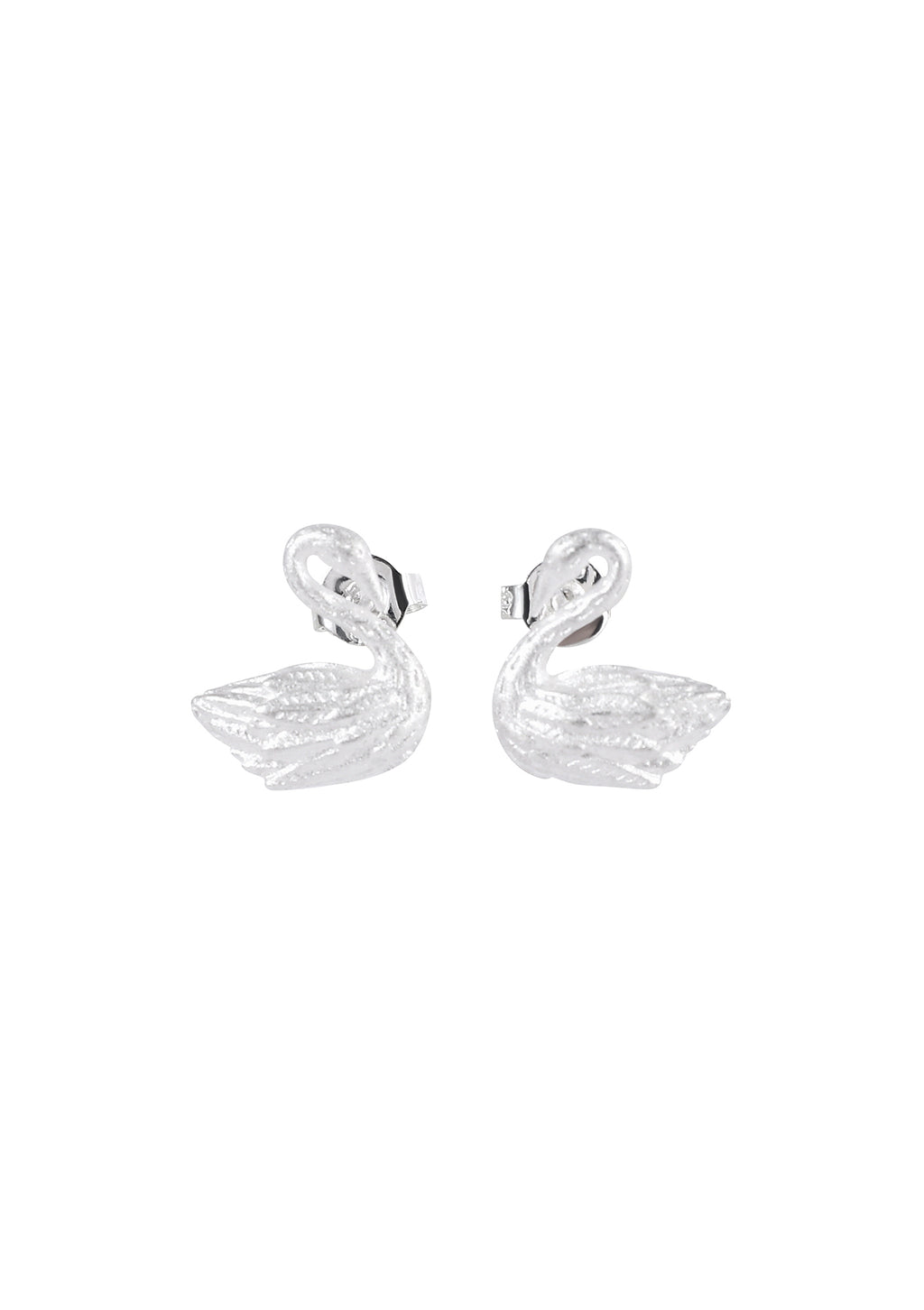 Silk Swan Studs