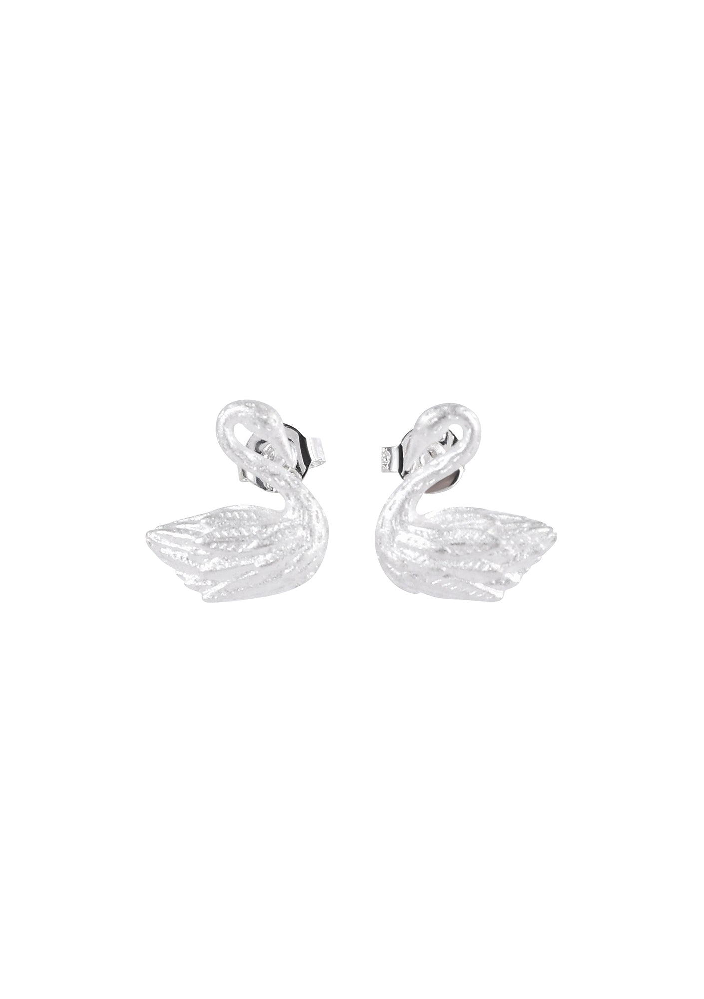 Silk Swan Studs
