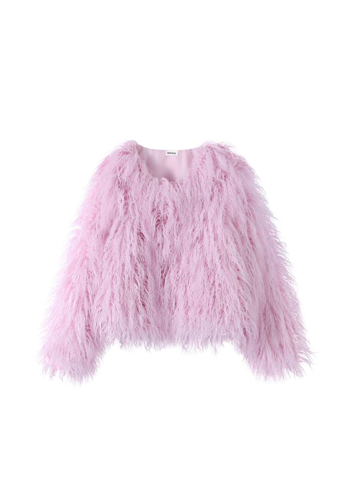 Esme Faux Fur Powder Pink Coat