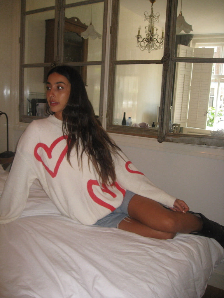 New Love Heart Azealia Jumper - Kiwi & Co Jumper