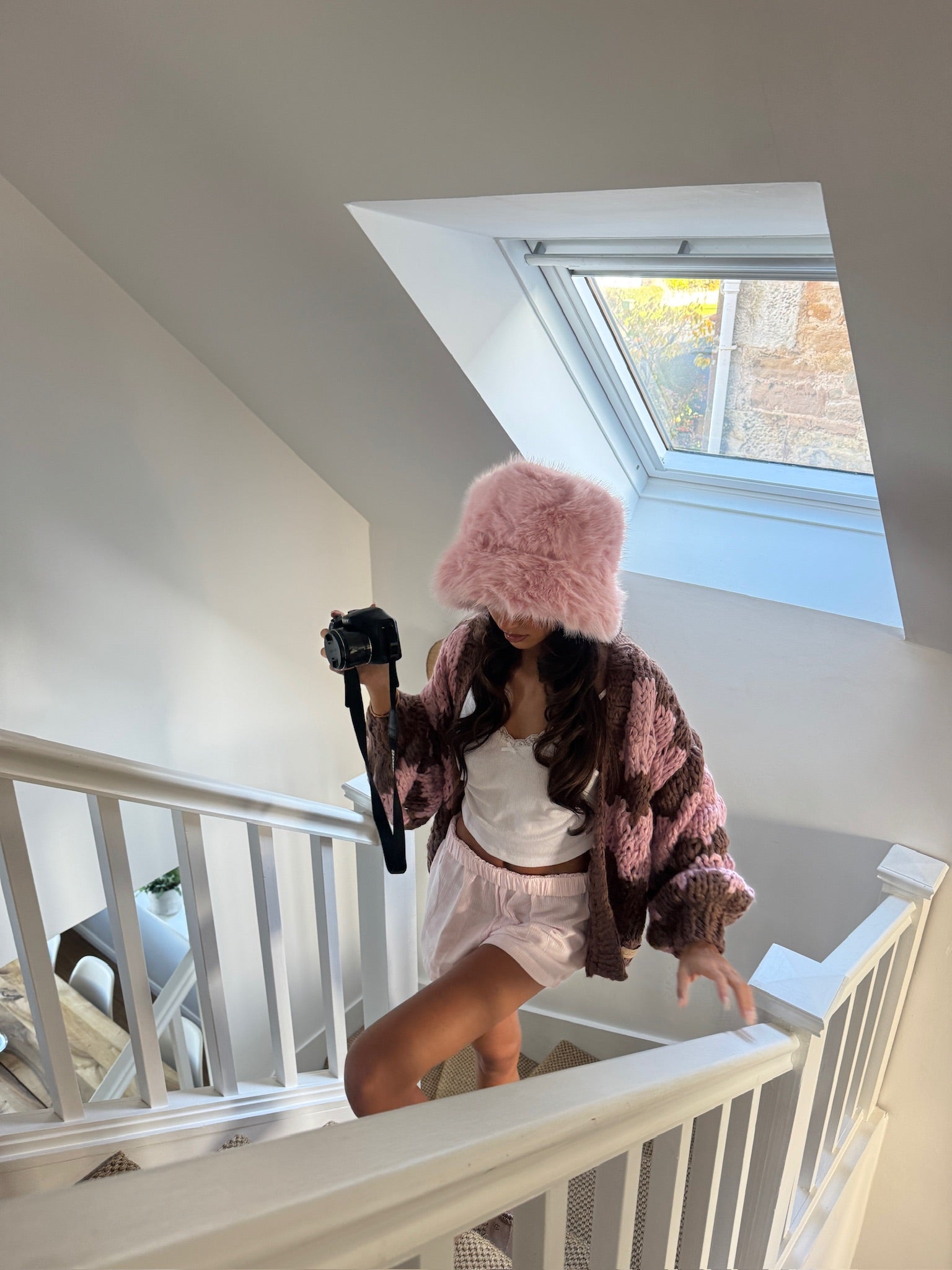 Soft Blush Faux Fur Hat