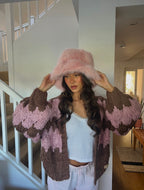 Chocolate Brownie Hugs & Kisses Cardigan