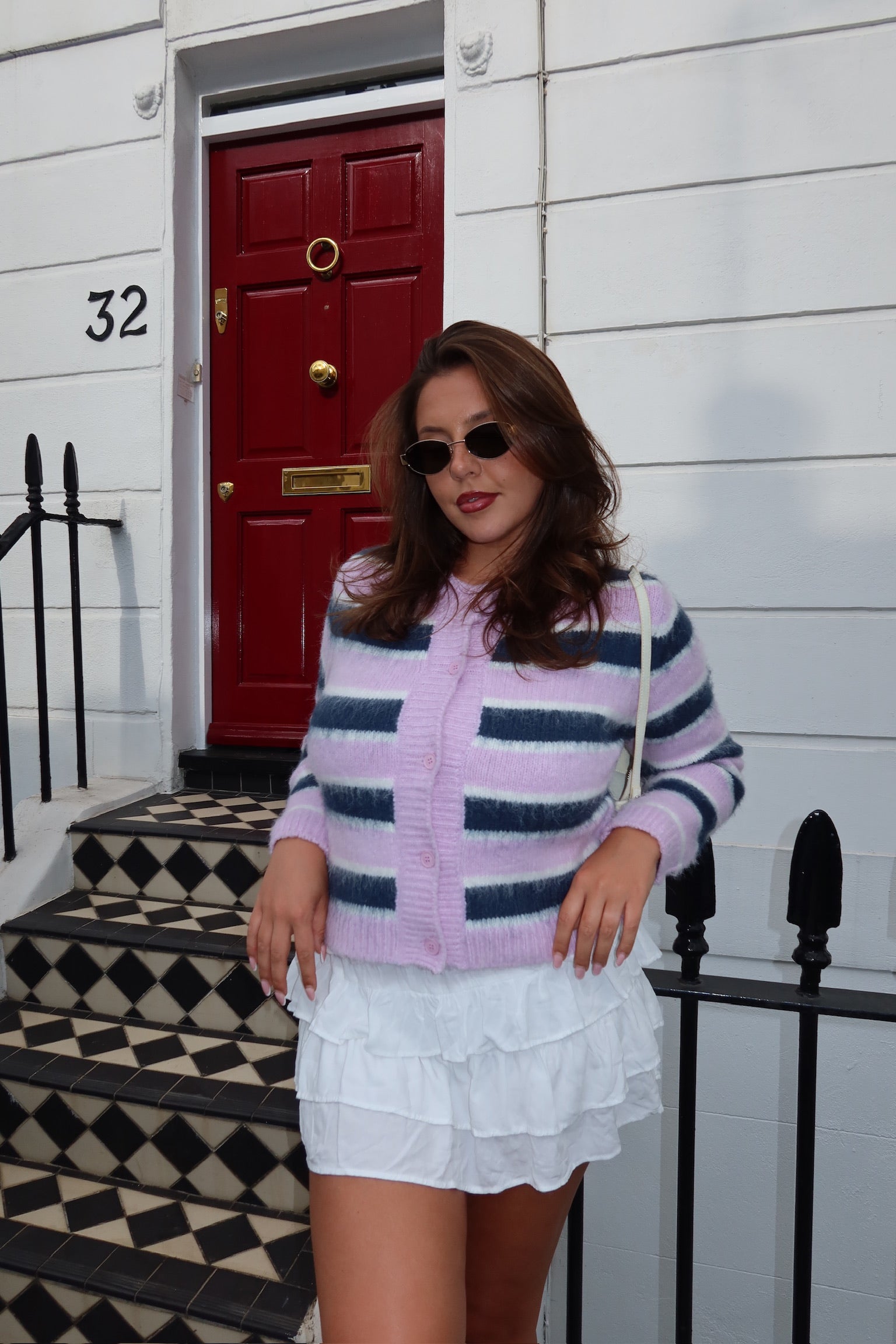 Lilac & Navy Darling Cardigan