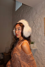 Cream Fluffy Ear Muffs