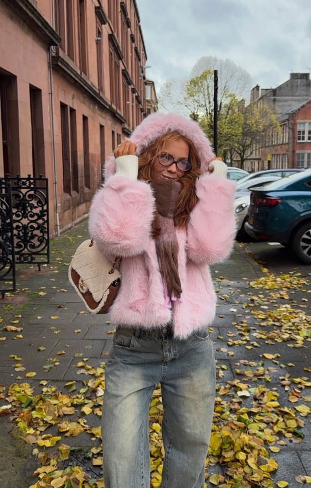 Faye Faux Fur Blush Jacket