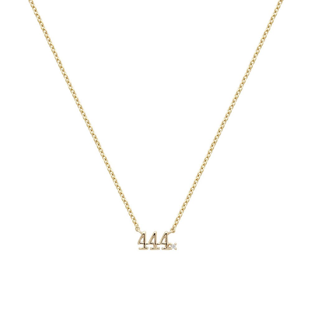 Angel Number Necklace with Diamonte - Kiwi & Co