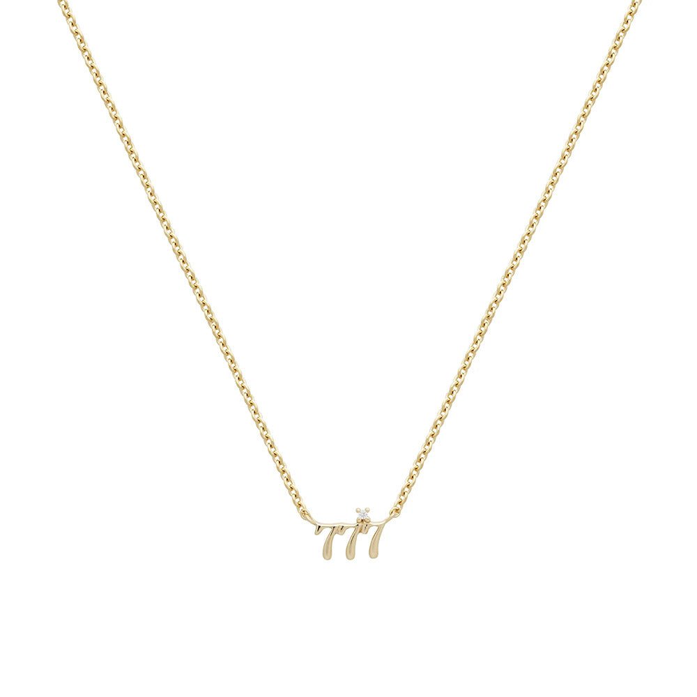 Angel Number Necklace with Diamonte - Kiwi & Co