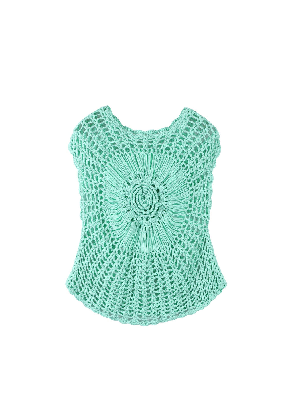 Aqua Cora Crochet Top - Kiwi & Co
