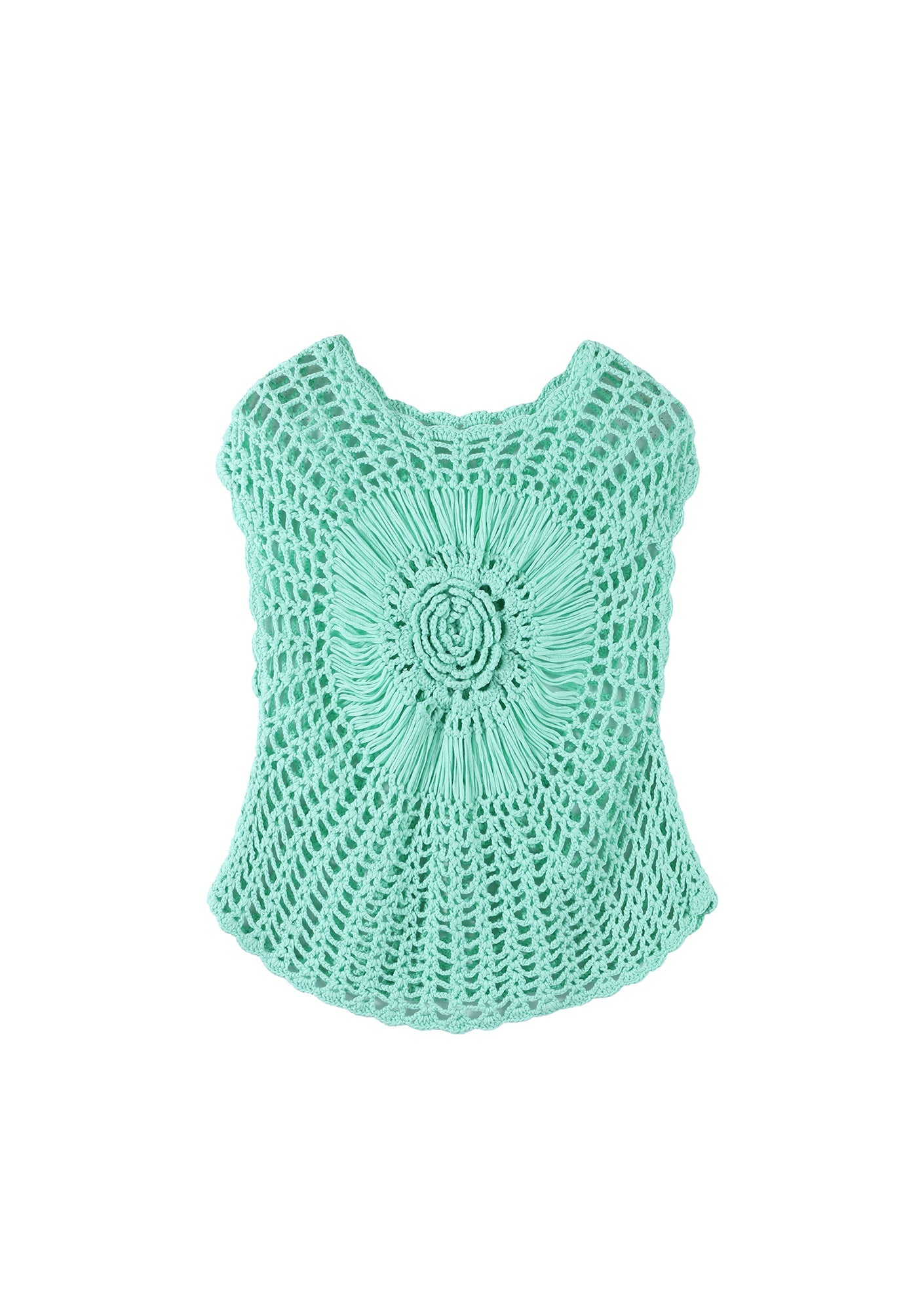 Aqua Cora Crochet Top - Kiwi & Co