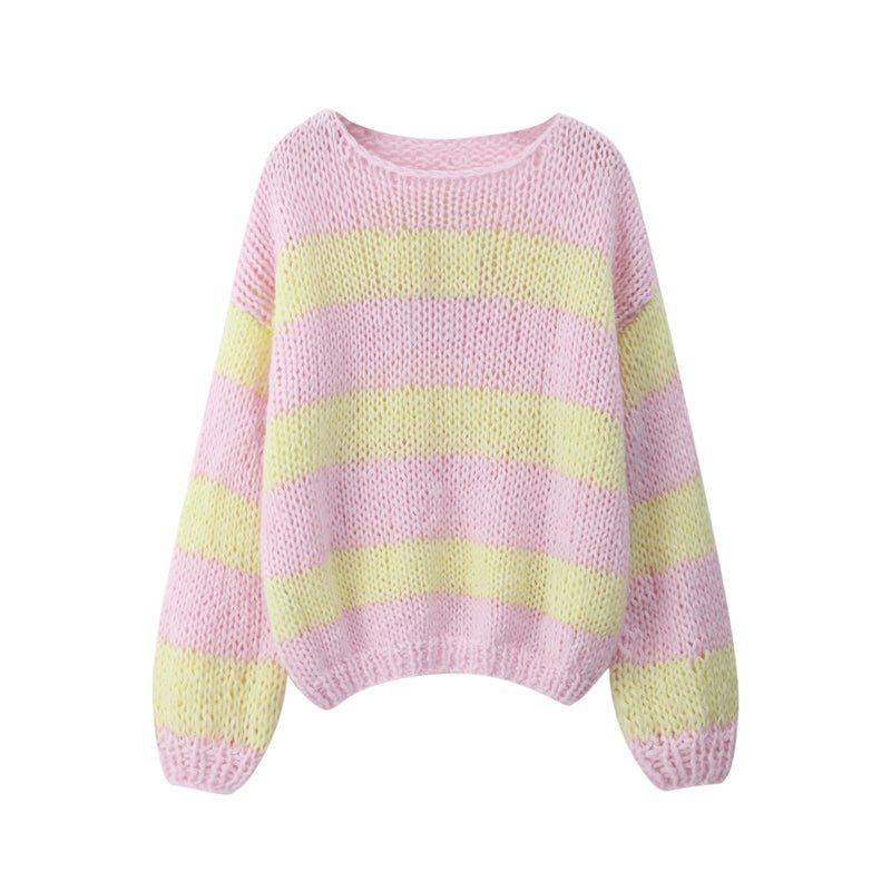 Forget Me Not Jumper in Yellow and Pink - Kiwi & Co