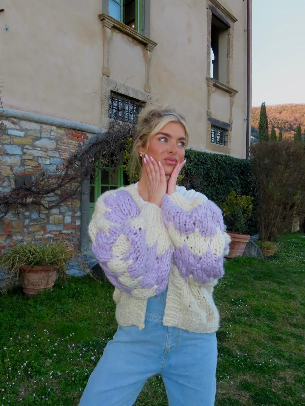 Lavender Haze Hugs and Kisses Cardigan - Kiwi & Co