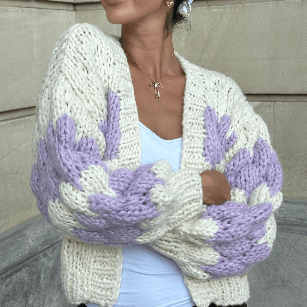 Lavender Haze Hugs and Kisses Cardigan - Kiwi & Co