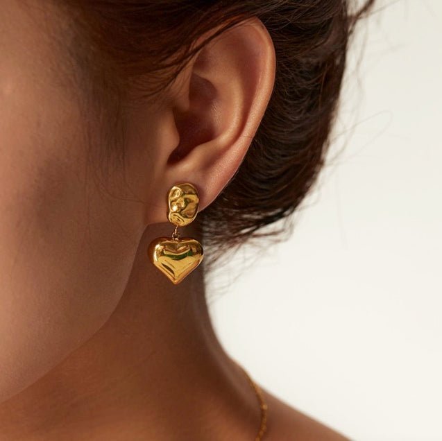 Love is a Secret Earrings in Gold - Kiwi & Co