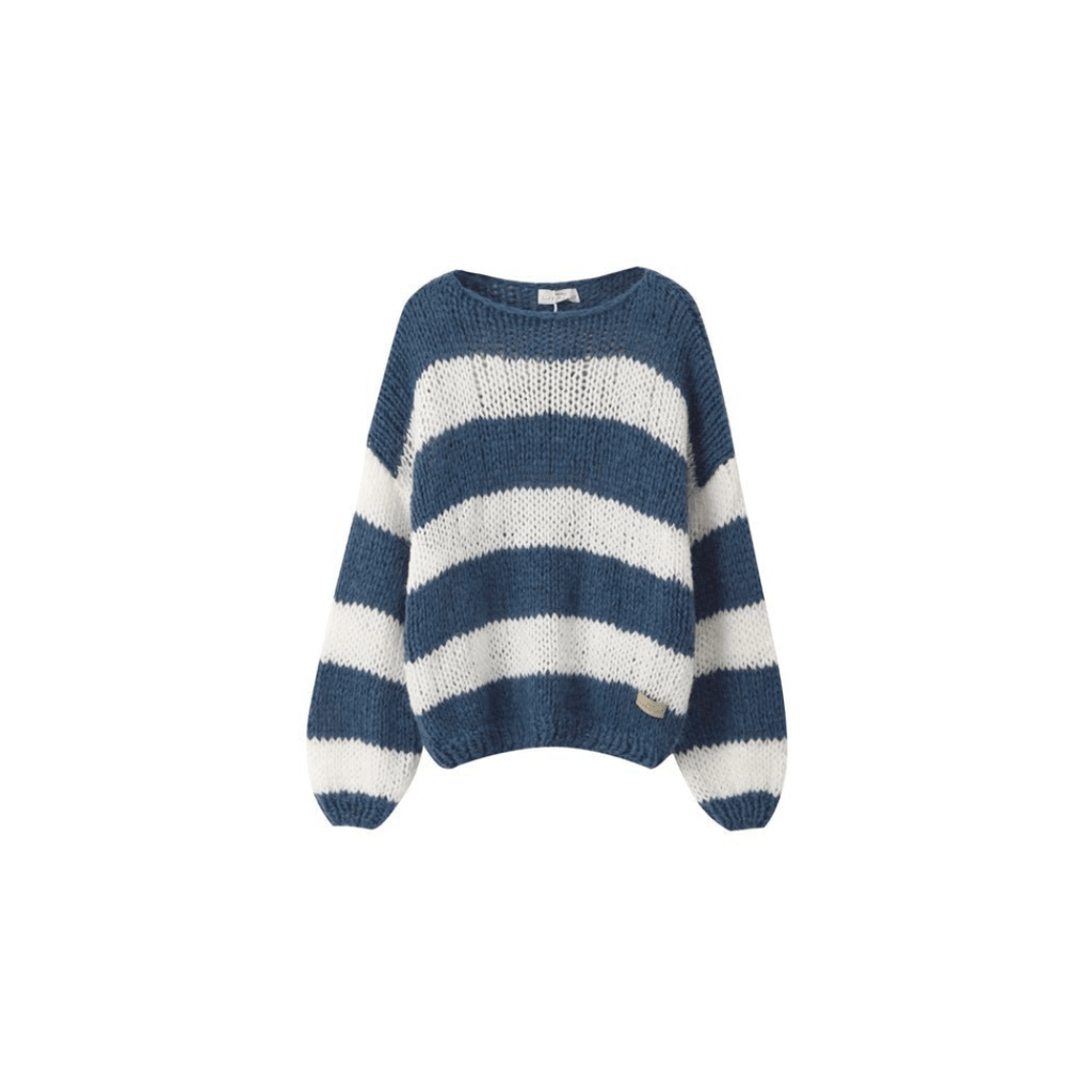 Navy Forget Me Not Stripe Jumper - Kiwi & Co