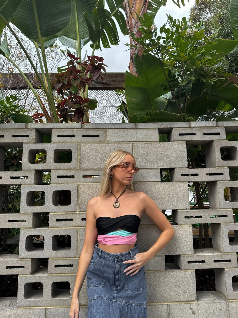 New Fiji Crop Top Pink - Kiwi & Co