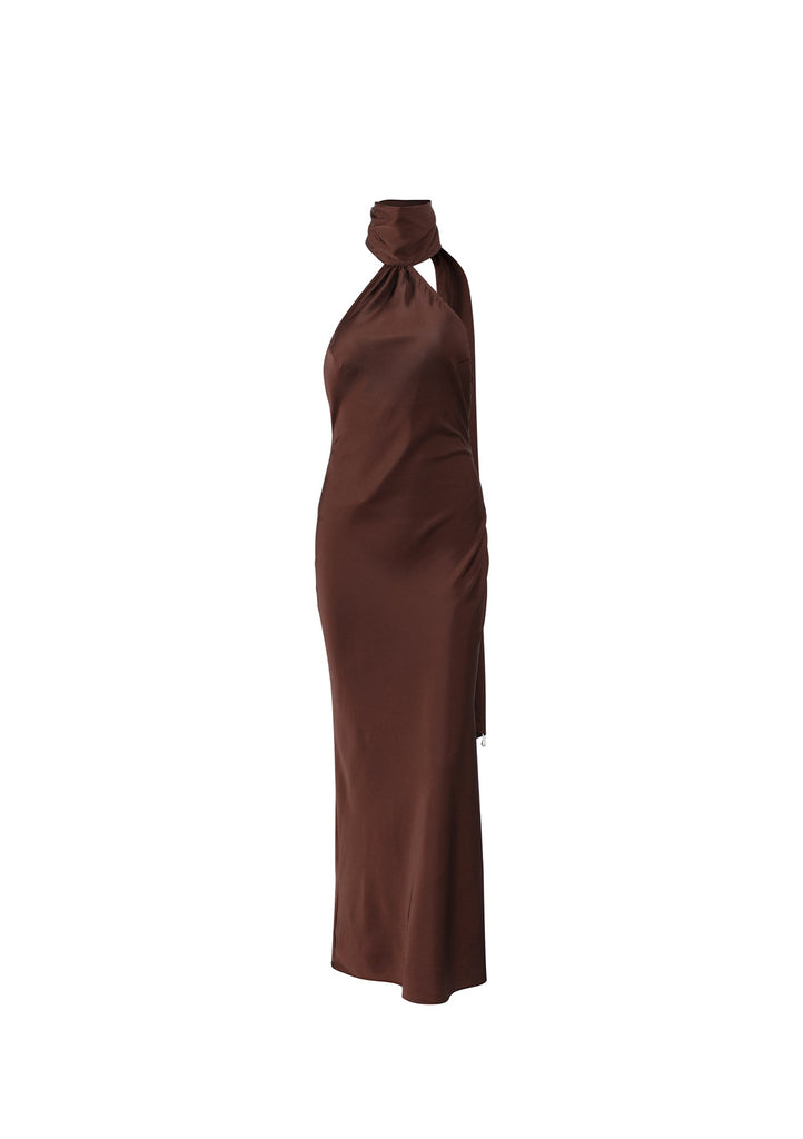 No.7: The Chocolate Satin Maxi Dress - Kiwi & Co