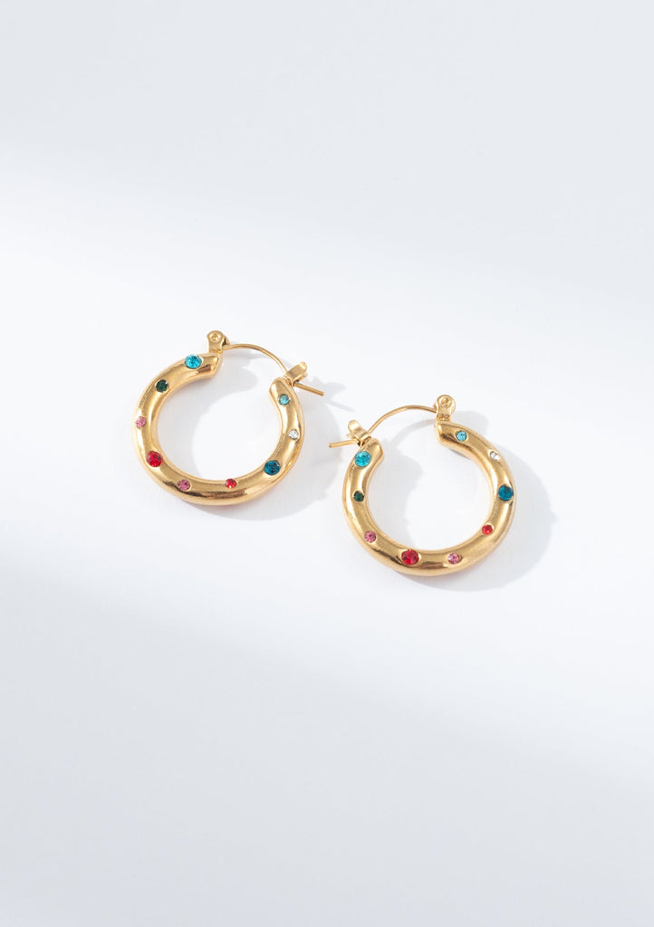 Nova Multi Stone Hoops - Kiwi & Co