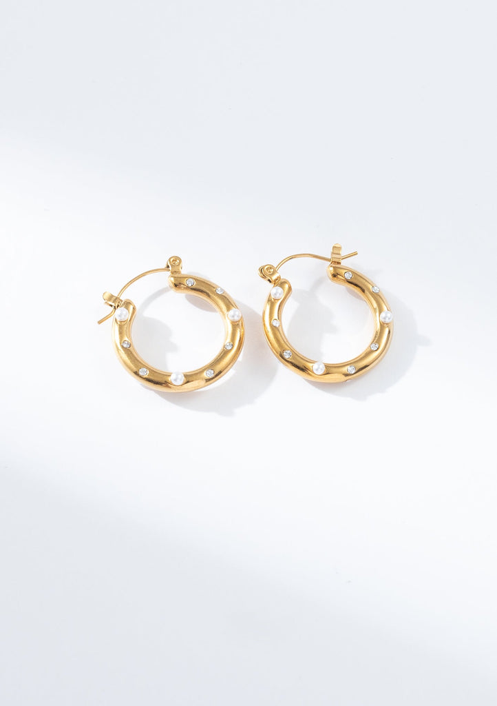 Nova Pearl Hoops - Kiwi & Co