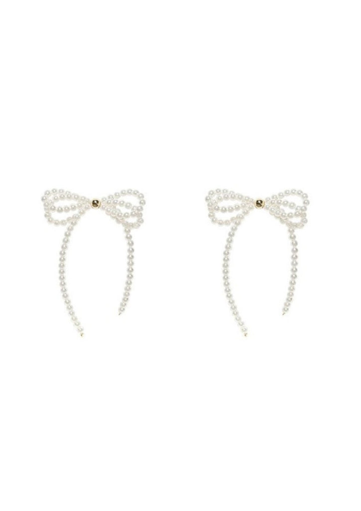 Pearl Bow Earrings - Kiwi & Co