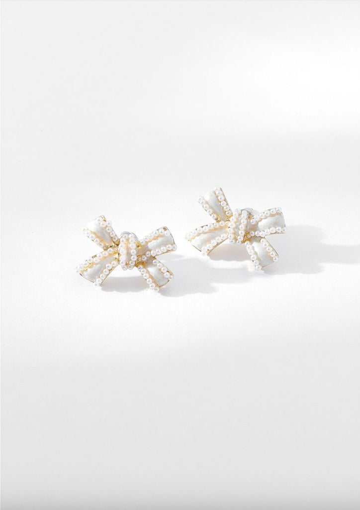 Pearly Ribbon Earrings - Kiwi & Co