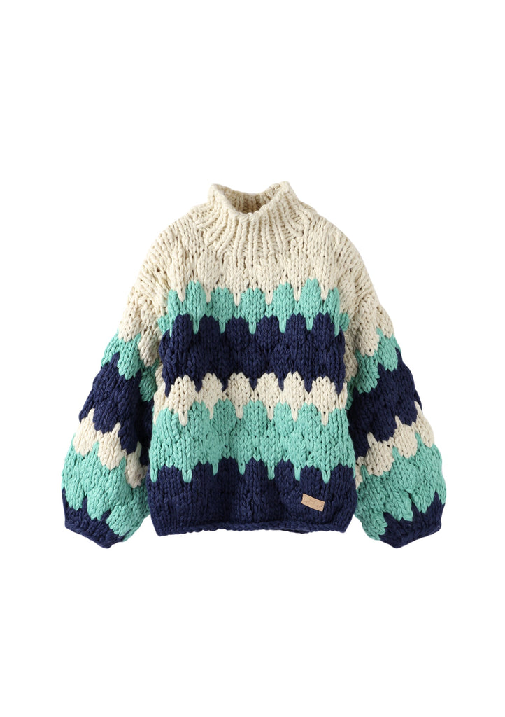 Peppermint Sweetheart Chunky Knit Jumper - Kiwi & Co