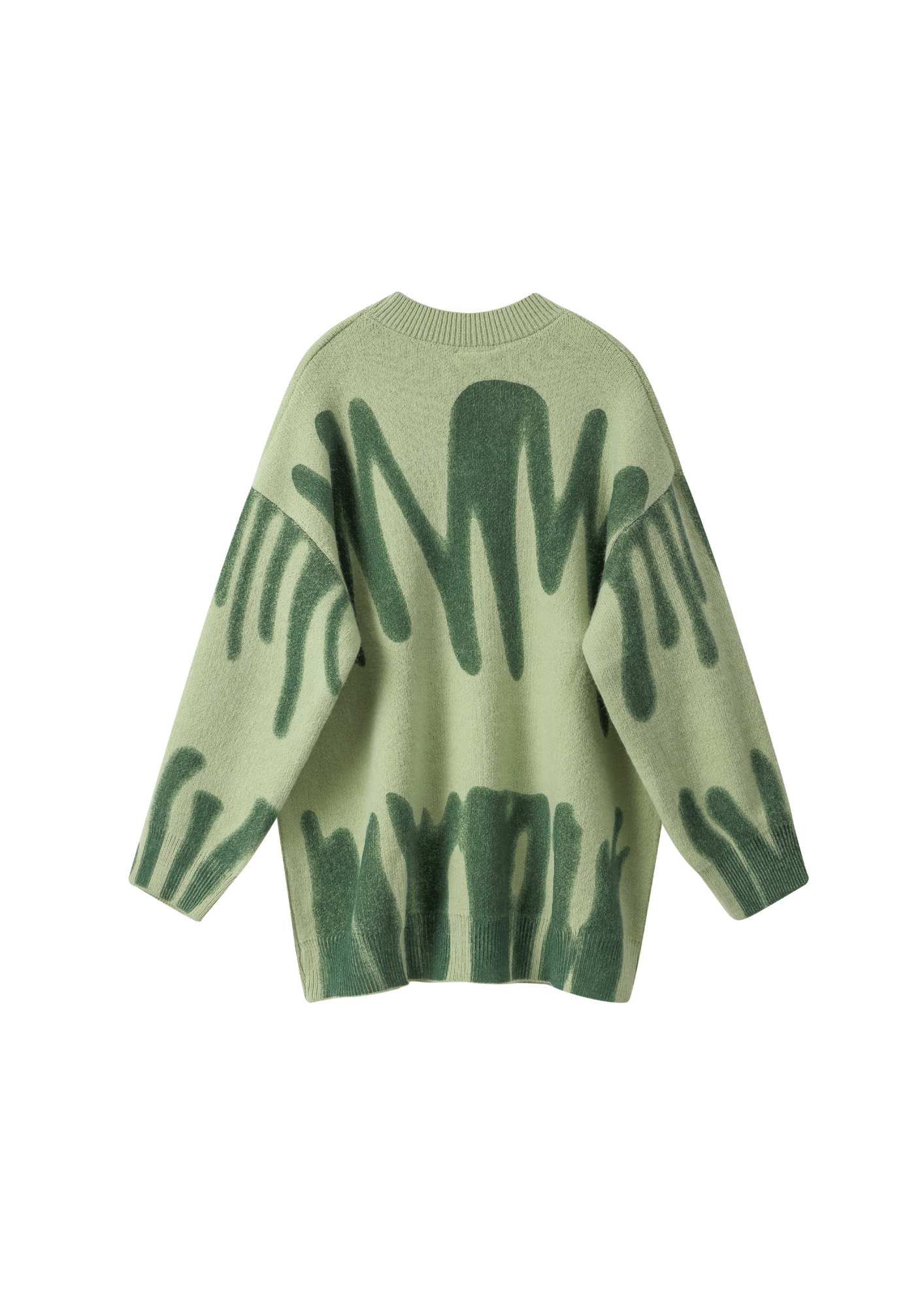 Double Green Poplar Paint Spill Jumper