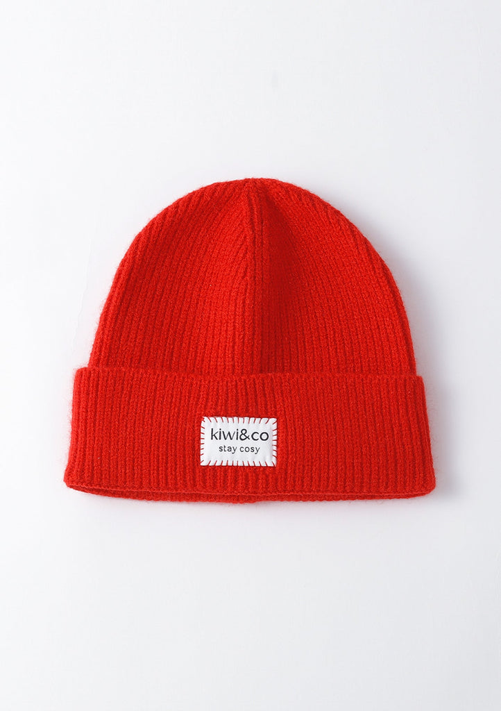 Poppy Red Beanie Hat - Kiwi & Co